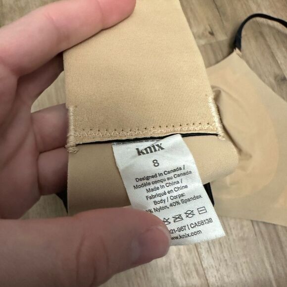 Knix Unpadded Seamless Black Bralette Sz 8 - Picture 4 of 4